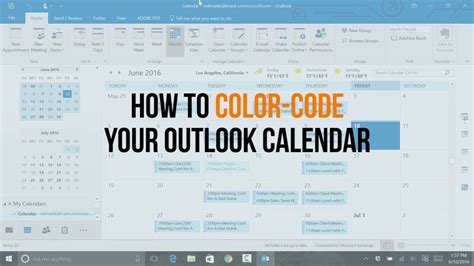 Color Code Your Outlook Calendar With Conditional Formatting Youtube