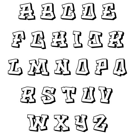 7 Best Images Of Font Styles Alphabet Printable 3d Graffiti Alphabet