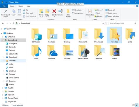 Change Or Restore Favorites Folder Icon In Windows Tutorials