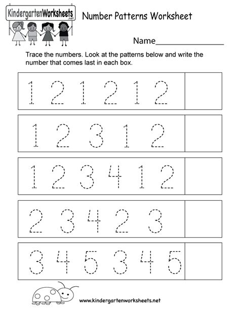 This Is A Number Patterns Worksheet Kids Can Trace The Numbers And