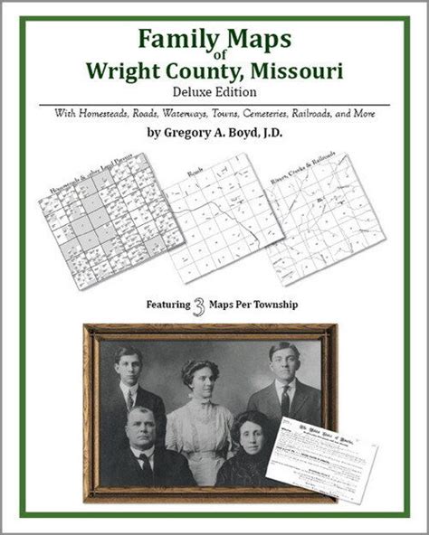 Family Maps Wright County Missouri Genealogy Mo Plat Ebay