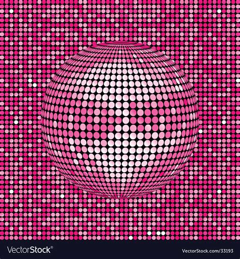 Pink Abstract Disco Ball Background Royalty Free Vector