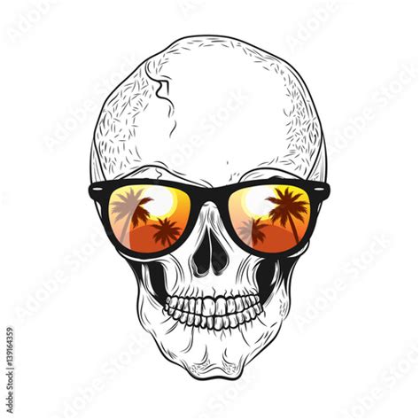 Skull In Sunglasses Vector Illustration Buy This Stock Vector And