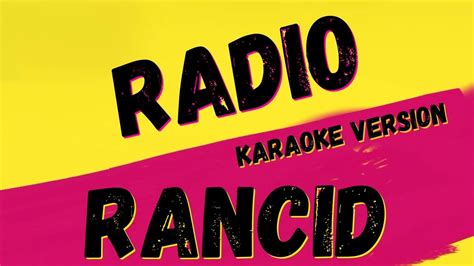 Rancid Radio Punk Rock Media Karaoke Instrumental Youtube