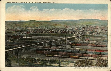 Red Bridge Over P R R Yards Altoona Pa