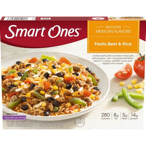 Smart Ones Fiesta Beef And Rice Frozen Meal 9 Oz Box