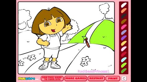 Free Dora Coloring Games Online Coloring Pages For Kids Online Youtube