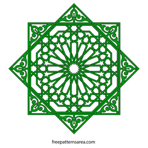 Islamic Art with Geometric Pattern Vector Design
