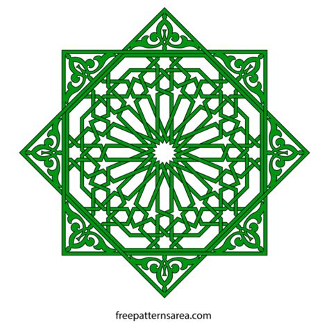 Islamic Art With Geometric Pattern Vector Design