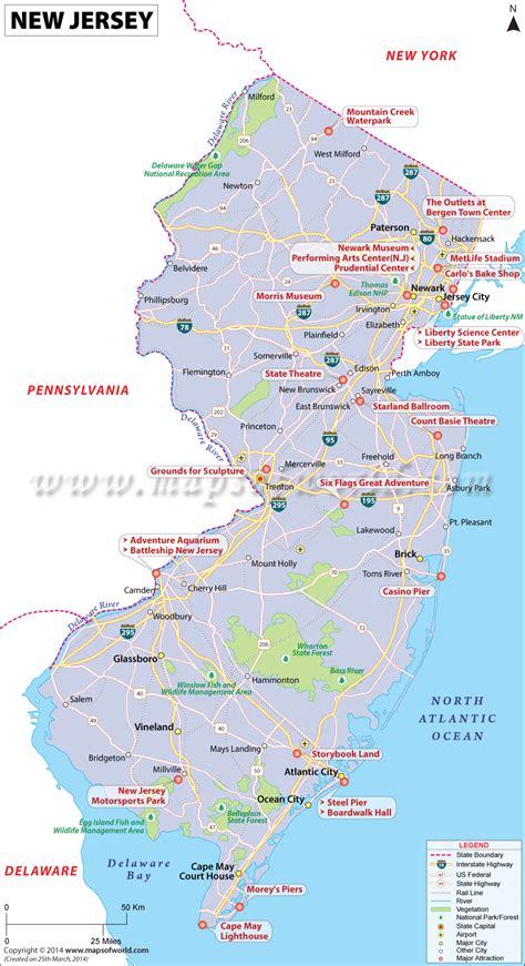Map Of Nj Towns Us World Map