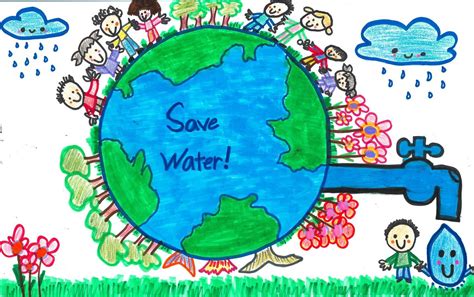 Repeat drawing of save water poster easily step by step for kids. Student Contest Winners Help Make Water Conservation Fun ...