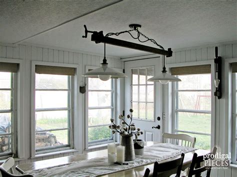 My first course of action was to wash the light and shorten the massively long cord to a more reasonable length. DIY Farmhouse Lighting ~ Kitchen Remodel Continues ...