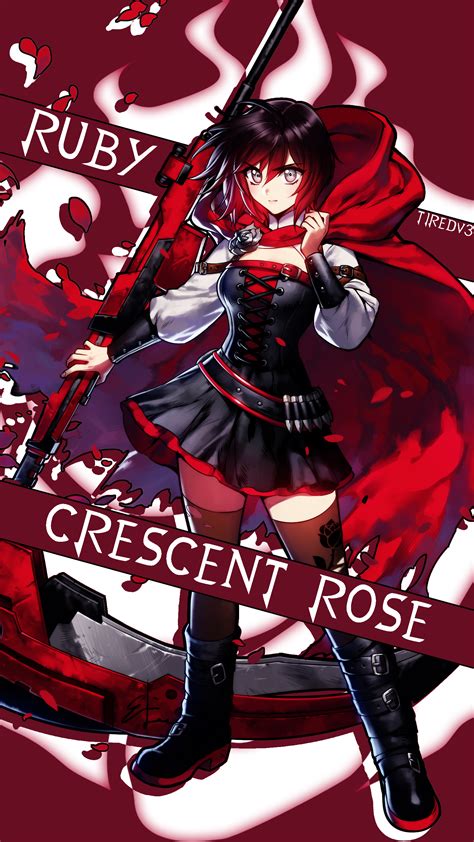Rwby hd wallpapers and background images. Ruby Phone Wallpaper (#1) Art By Rooster Teeth's Ein Lee ...