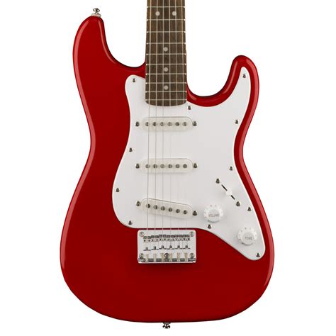 Squier Mini Strat 34 Size Electric Guitar In Red Mass Street Music