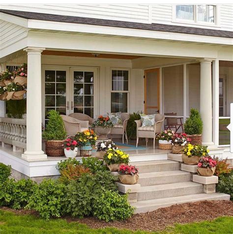 Pin By Karen Leonard On Porches And Doors Porch Landscaping Front