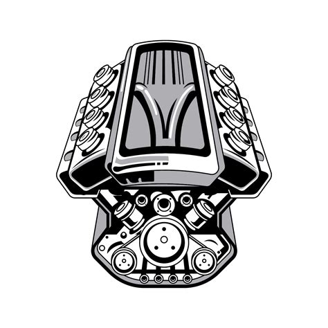 V8 Engine Vector Art Icons And Graphics For Free Download