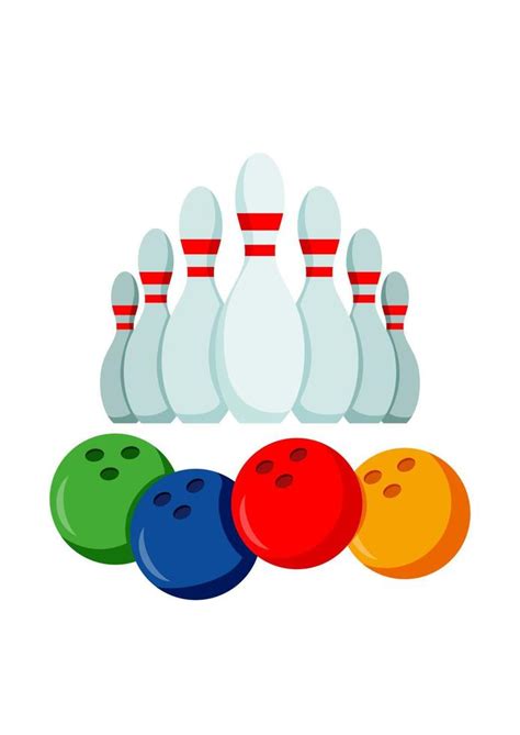 Bunt Bowling Clip Art Vektor Eben Design Isoliert Auf Weiß Hintergrund 19812561 Vektor Kunst Bei