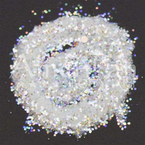 Holographic White Chunky Glitter 0025 Hex