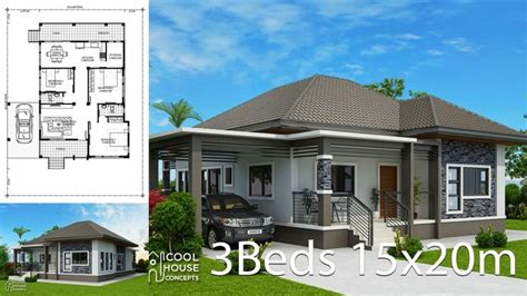 Home Design Plan 15x20m With 3 Bedrooms Home Design With Plansearch