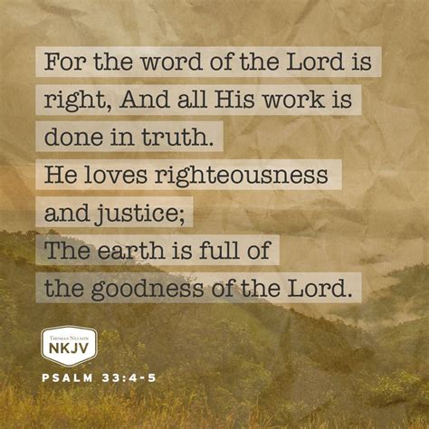 Nkjv Verse Of The Day Psalm 334 5