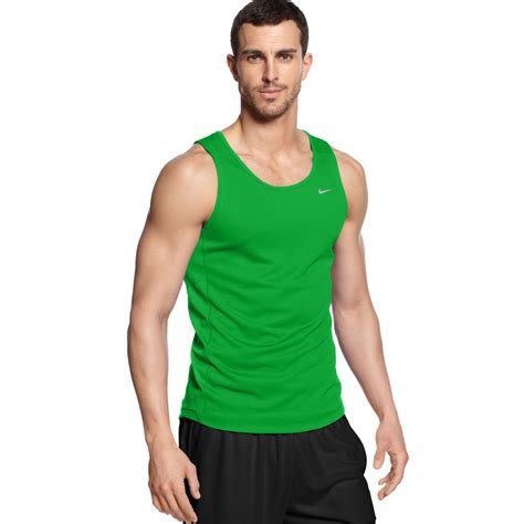 Nike Miler Running Singlet In Green For Men Gamma Green Lyst