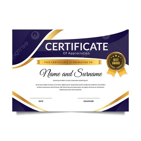 Modern Premium Business Certificate Of Achievement And Appreciation