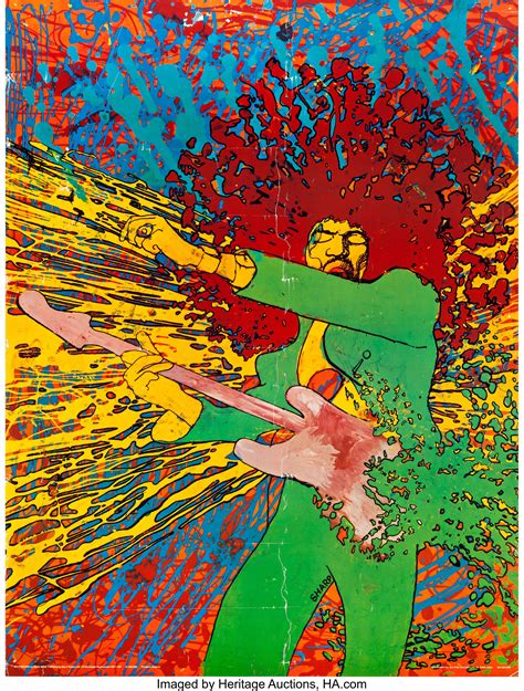 Jimi Hendrix Explosion Poster By Martin Sharp 1968 Music Lot 89375 Heritage Auctions