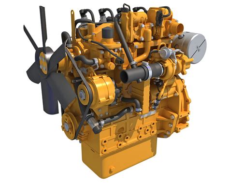 3d Model Industrial Diesel Engine Turbosquid 1286373