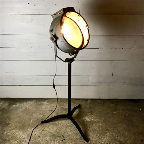 Recraft Upcycled Large Industrial Flood Light Spotlight Converted Floor Lamp