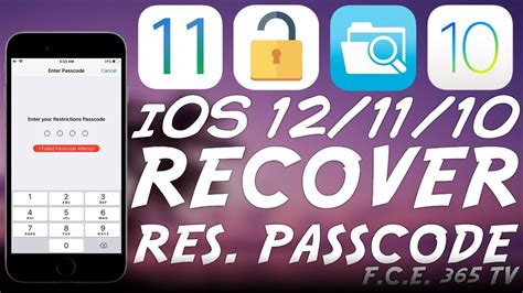 Ios 12 Ios 11 Ios 10 How To Recover The Restrictions Passcode Youtube