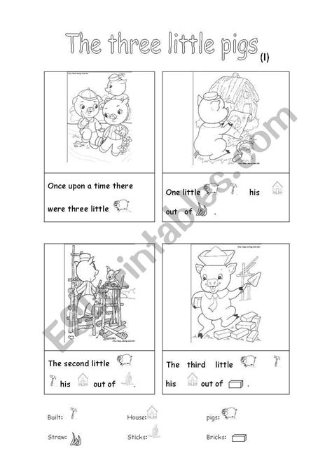 The Three Little Pigs I Reading Esl Worksheet By Breuil