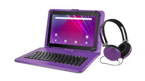 Ematic 101 16gb Tablet With Android 81 Go Keyboard Folio Case And