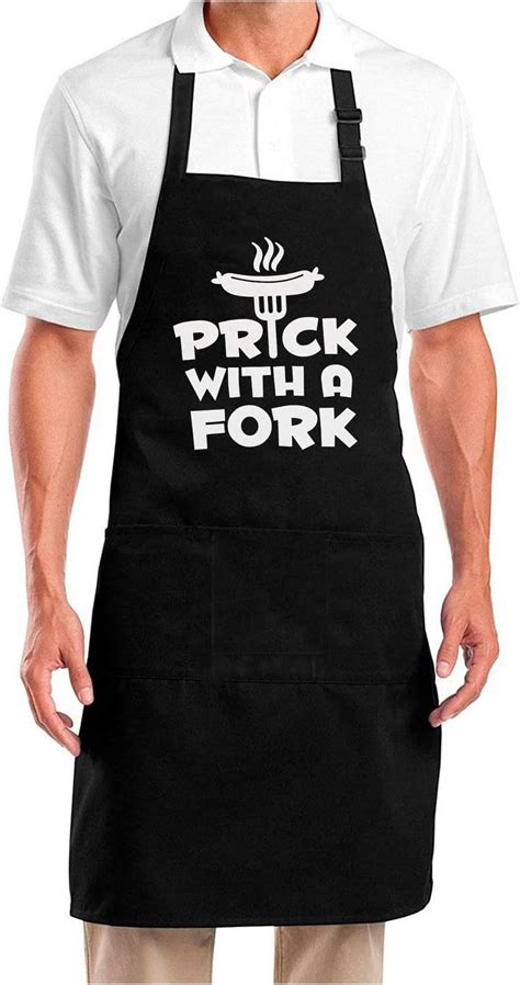 Yuande Funny Grilling Apron For Men Prick With A Fork