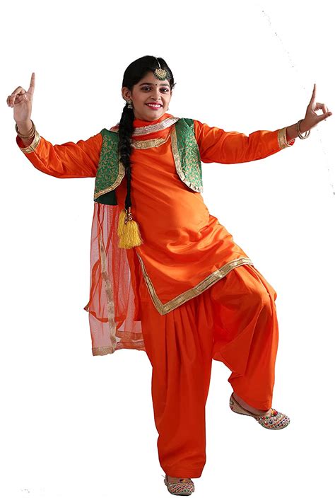 Buy The Dance Bible Girls Punjabi Bhangra Gidda Dance Costume Salwar Kurta Dupatta Set 20