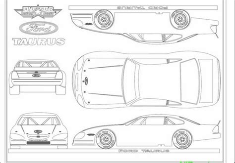 Ford Taurus Stock Car Template 2000 2003 Car Drawings Download
