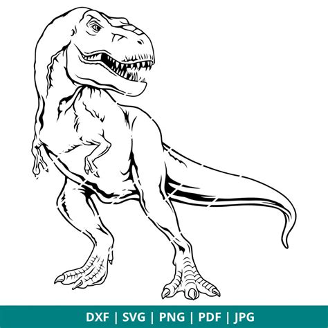 Tyrannosaurus Rex DXF SVG PNG PDF T Rex Dinosaur