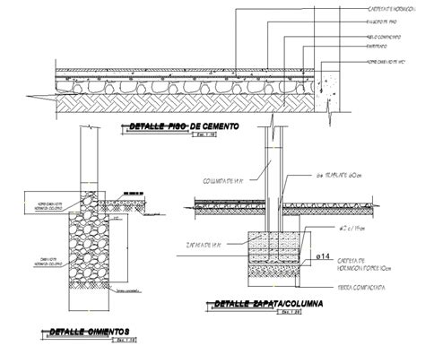 Structural Detail Of Slab And Column Drawing In Dwg Autocad File