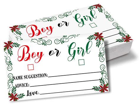 Buy Gender Reveal Games Christmas Themed Gender Reveal Voting Cards