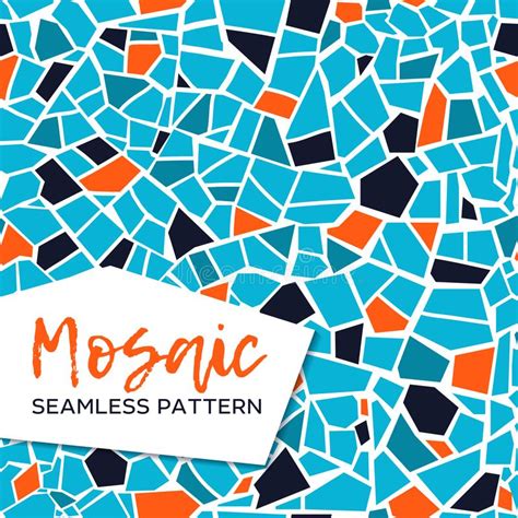 Bright Abstract Mosaic Seamless Pattern Vector Background Endless