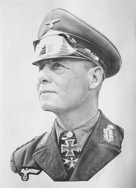 Erwin Rommel Portrait Drawing By Zontal On DeviantArt