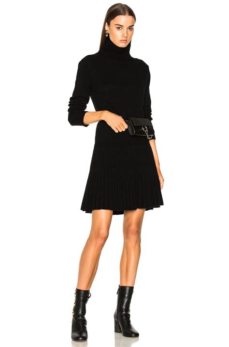 Chloé Iconic Cashmere Turtleneck Sweater Dress In Black Lyst