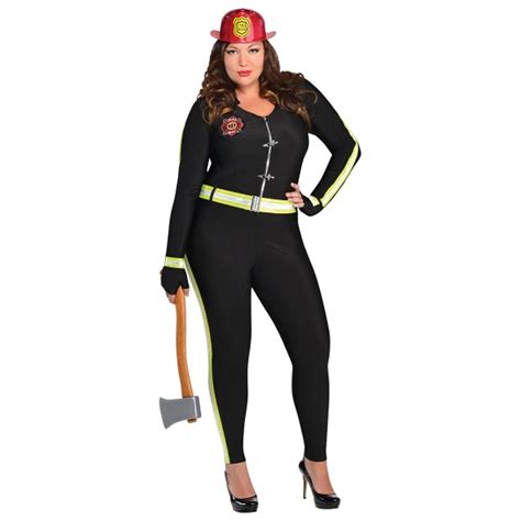 sexy fireman firefighter profession emergency womens babe fancy dress costume bn