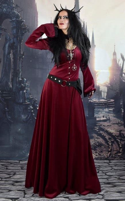 Moonshadow Gofficeia Dress Steamed Velvet Witchy Goth Steampunk Dress