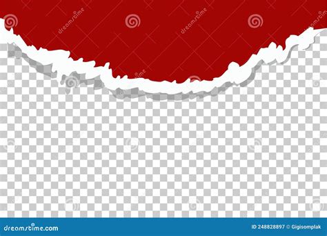 Vector Torn Paper Half Page At Transparent Effect Background Stock