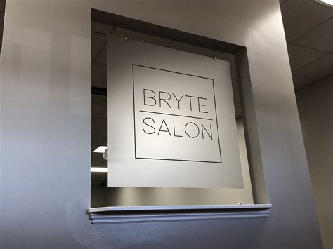 Frosted Acrylic Sign At Bryte Salon 😍 Acrylic Sign Light Box Home