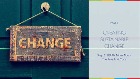 Creating Sustainable Change Part 3 Youtube