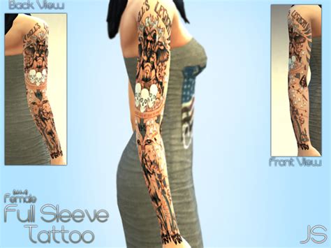 The Sims Resource Full Sleeve Tattoo By Java Sims • Sims 4 Downloads