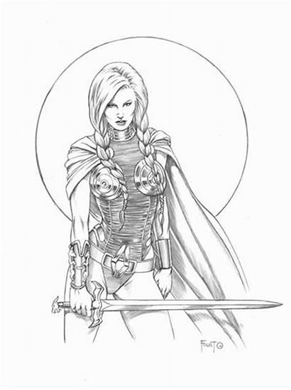 Valkyrie Coloring Pages Foust Drawing Mitch Viking