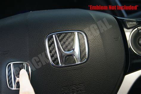 12 2015 Honda Civic Carbon Fiber Steering Wheel Emblem Decal Etsy