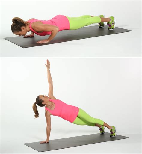 Push Up Rotation Flat Belly Exercises Popsugar Fitness Photo 3